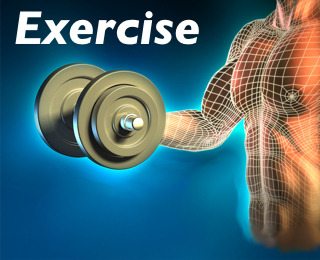 Man exercising with weights